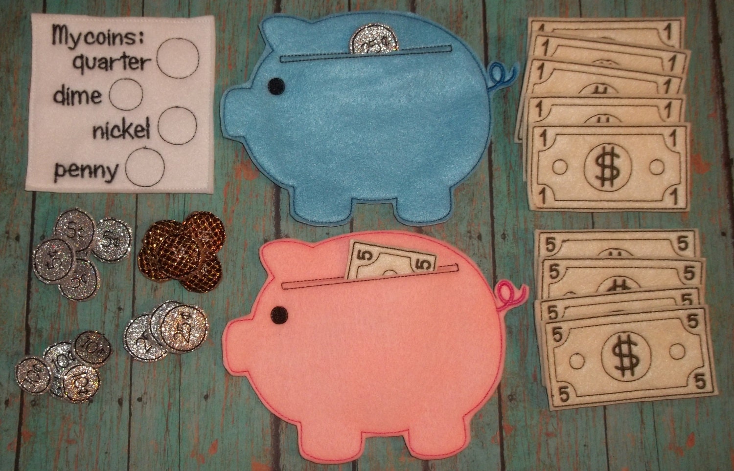 Piggy Bank Felt Toy, Play Money, Montessori Toddler, Quiet Time, Felt Toy,  Educational Toy, Activity, Travel Game, Math, Montessori, Home - Etsy