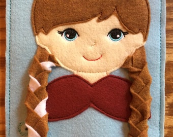 Girl Gift Busy Book Felt book Doll Learn to Braid Busy Page Quiet Page Busy Hair Braid Teach Learn Child skill building idea Busy Book