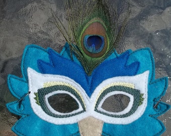 Felt Woodland Animal Peacock Mask Forest Animal Pretend Play Teach Learn Educational Imagination Story Time Play Along Home School