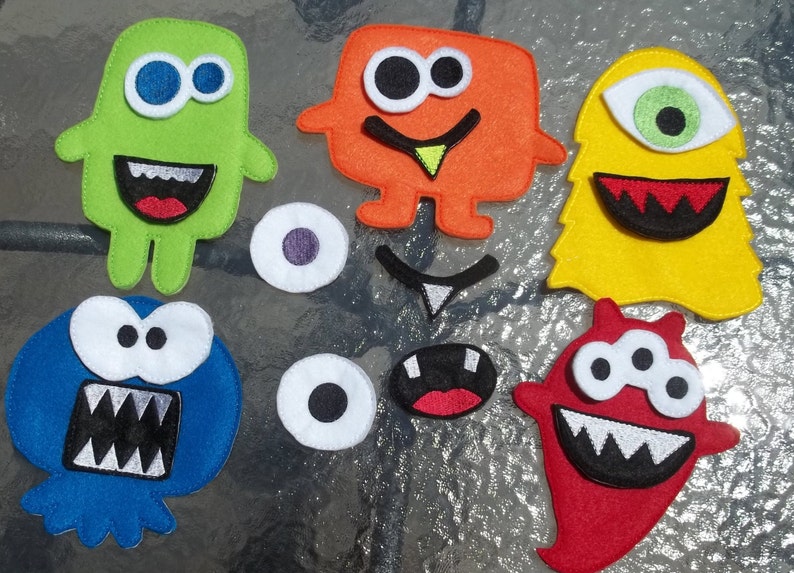 Build Monster Felt Quiet Busy Busy Book Add On Page Monster Etsy Canada