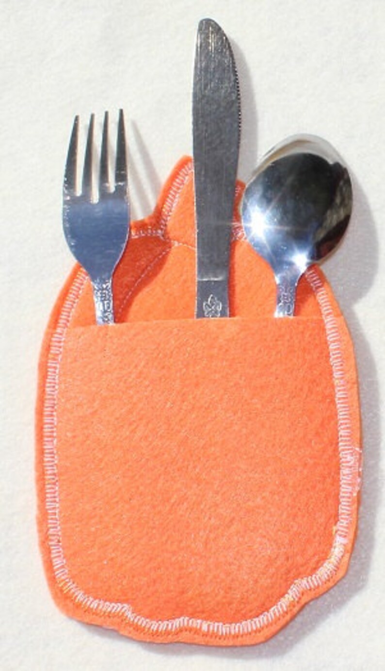 Thanksgiving Pumpkin Silverware Holder Cutlery Holder set of Etsy