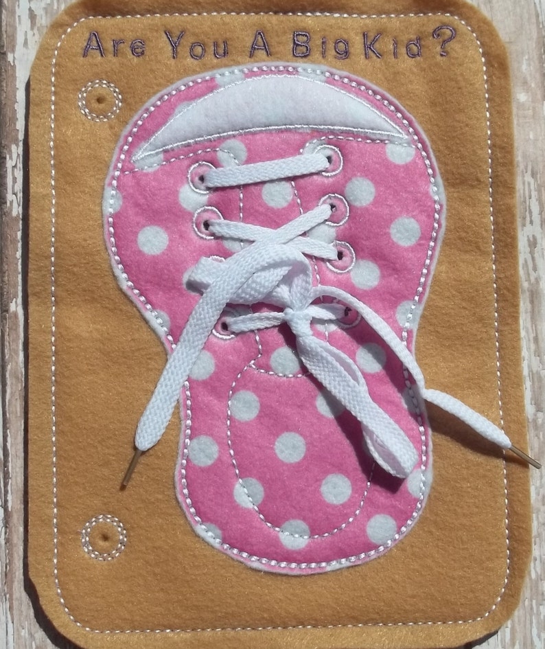 Busy Book Felt Book Shoe Learn to Lace &amp; Tie Busy Page Quiet - Etsy