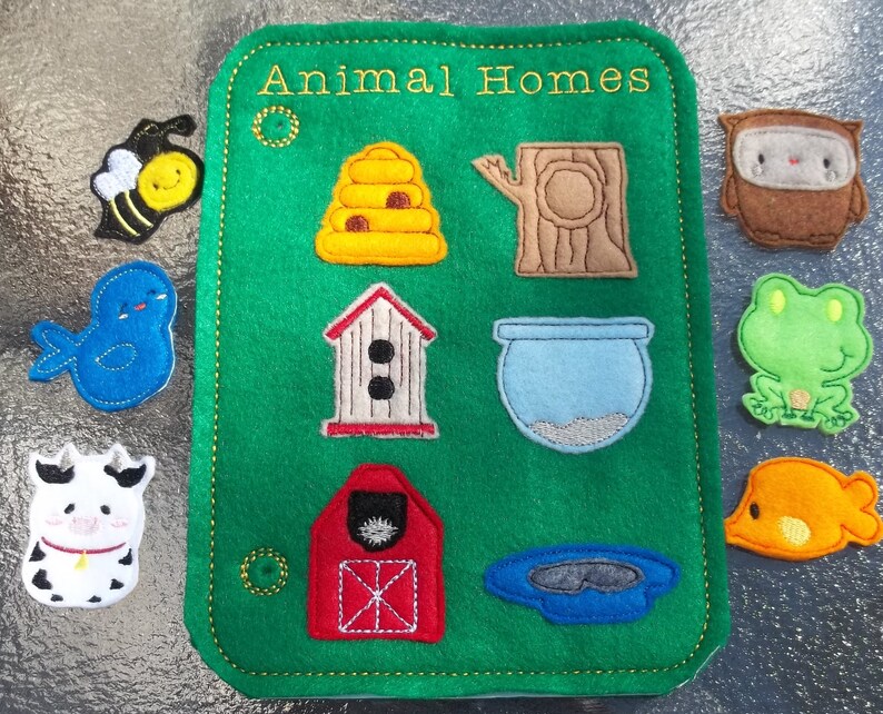 Learn Animal Homes Teach Felt Game Felt Board Flannel Board Etsy