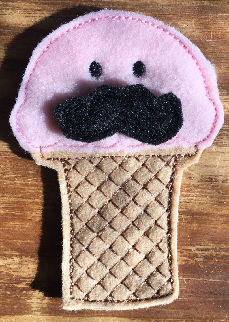 Ice Cream Cone Felt Food Finger Puppets Assorted Colors Party Etsy