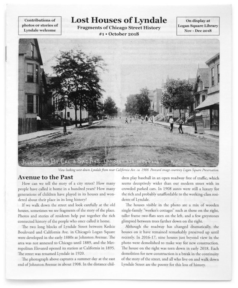Lost Houses of Lyndale History Zine Etsy