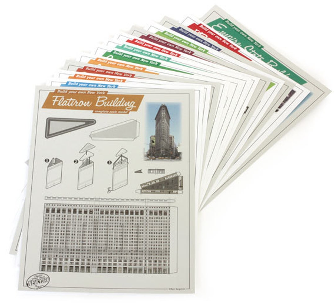 Build Your Own New York postcard paper model kits - Etsy 日本