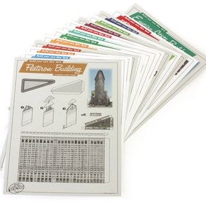 Build Your Own New York postcard paper model kits