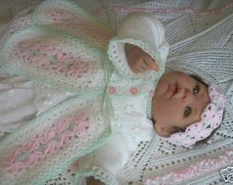 Daisy Matinee Jacket Knittingand Crochet Pattern