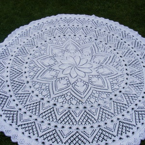 Lily circular baby shawl knitting pattern in DK Instant download PDF