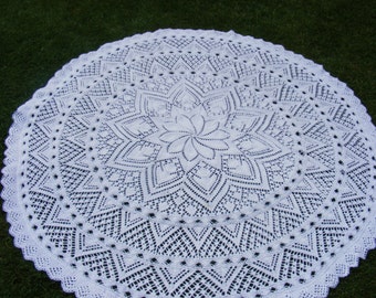 Lily circular baby shawl knitting pattern in DK Instant download PDF