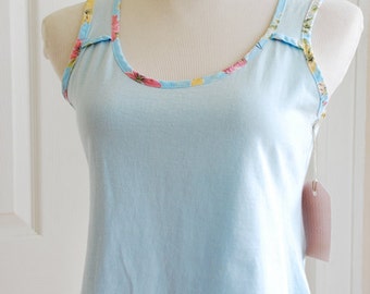 Floral Trim Tank Top