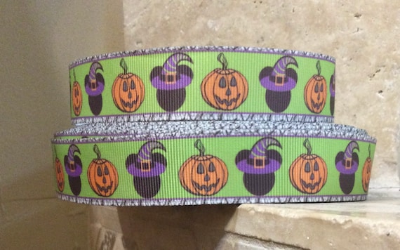 5 YDS Minnie Mouse Witch Jack O Lantern Halloween Ribbon 7 8w Etsy