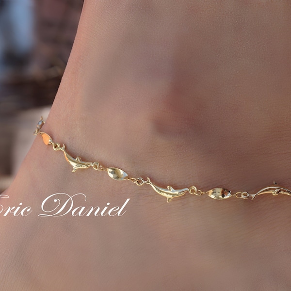 Dolphin Anklet Etsy