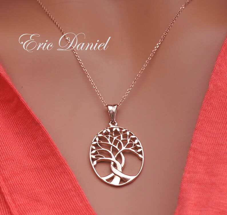 Tree of Life Pendant Necklace in Solid Gold 10K 14K and 18K Etsy
