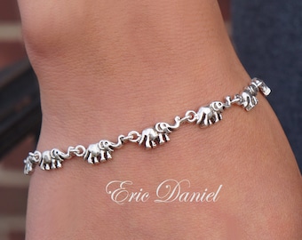 Unisex Elephant Charm Bracelet or 