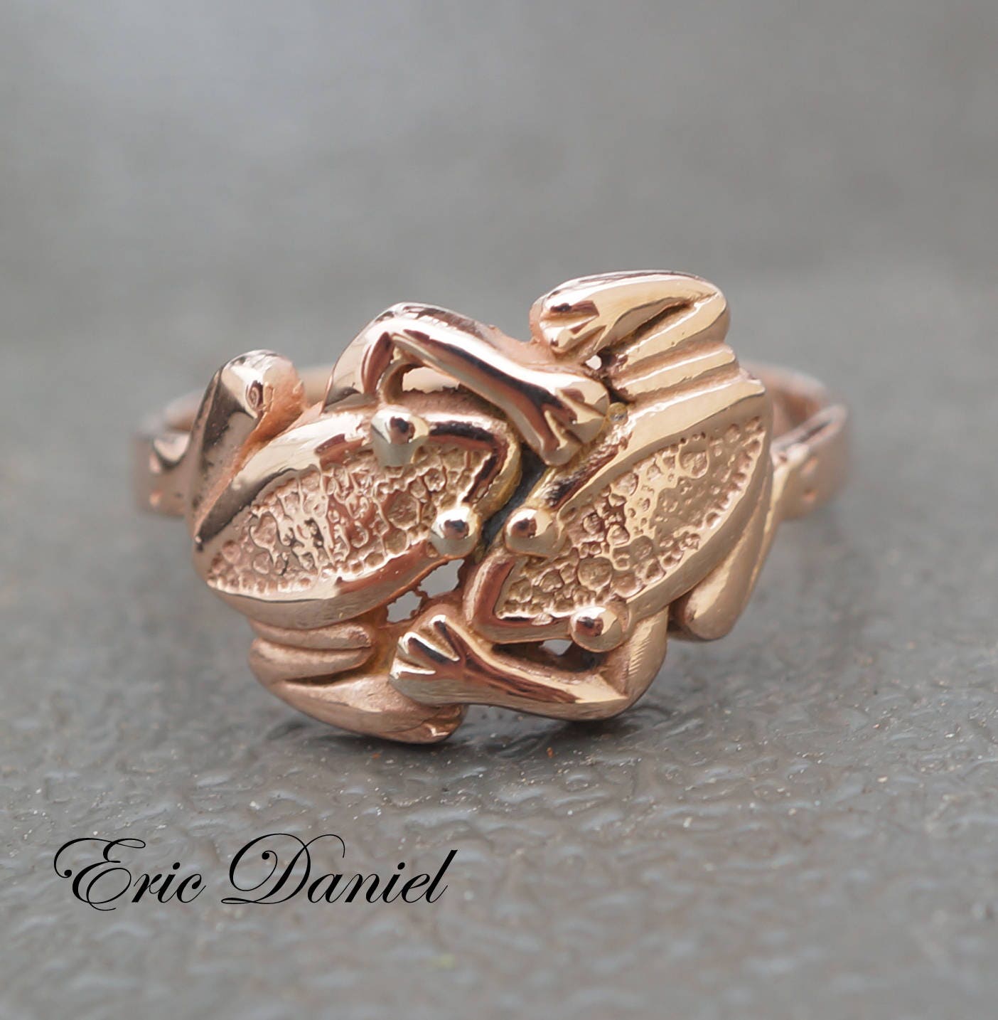 Sterling Silver Frogs in Love Ring, His and Her Ring, Promise Ring ...