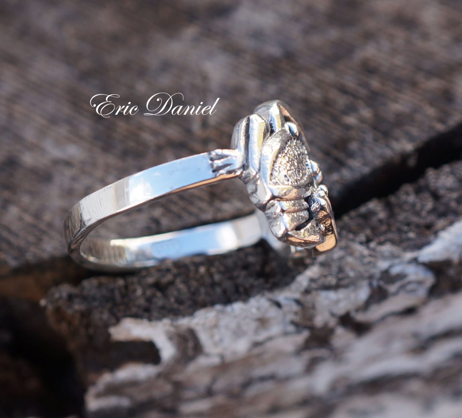 Sterling Silver Frogs in Love Ring, His and Her Ring, Promise Ring ...