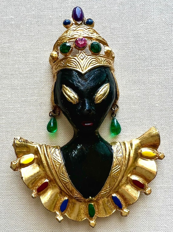 Divine REINAD Blackamoor Asian Princess Brooch Ena