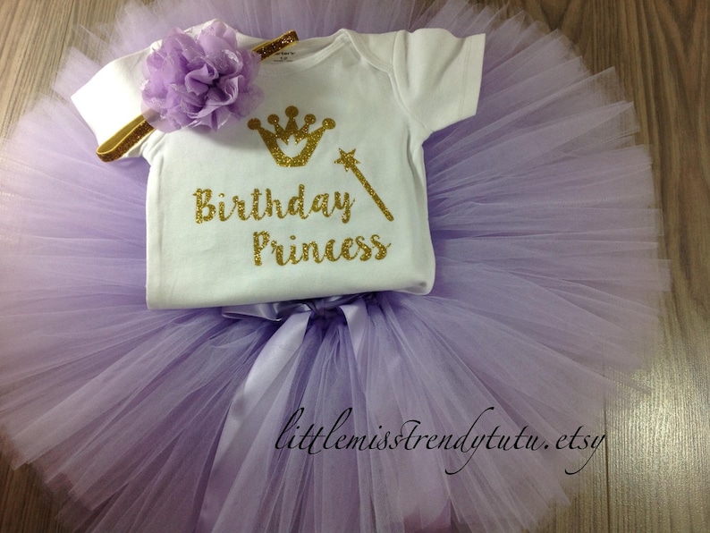 Purple Birthday Outfit Girl Cake Smash Outfit Girl Princess Birthday Shirt 1st Birthday Tutu Dress Lilac Birthday Tutu Birthday Shirt