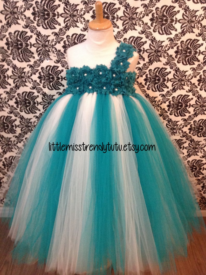 dark teal flower girl dresses