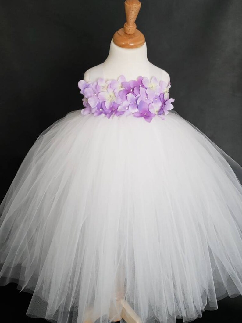 Flower Girl Tutu Dress White Ball Gown White Flower Girl Tutu Dress Flower Girl Tutu Dress Pageant Tutu Dress White Tutu Dress