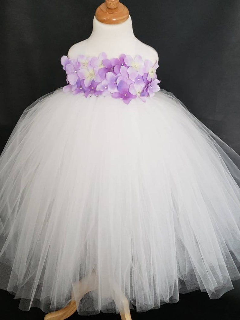 Flower Girl Tutu Dress Tutu Dress Flower Girl White Ball Gown White Tutu Dress Pageant Tutu Dress White Flower Girl Tutu Dress