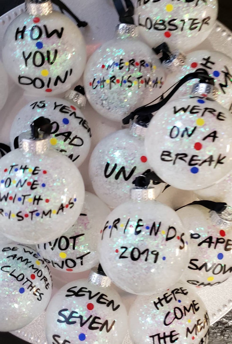 6 FRIENDS Tv Show Christmas Ornaments Set of 6 Friends  Etsy