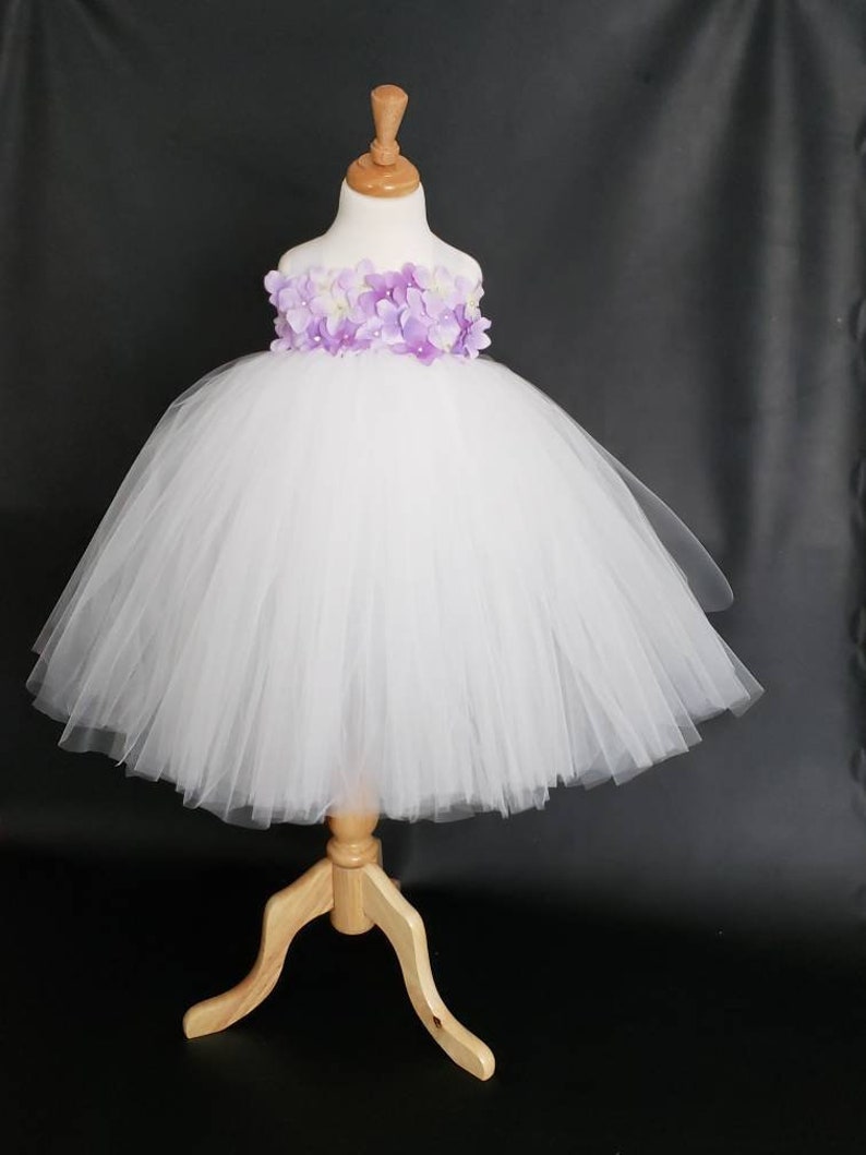 Flower Girl Tutu Dress White Ball Gown White Flower Girl Tutu Dress Flower Girl Tutu Dress Pageant Tutu Dress White Tutu Dress