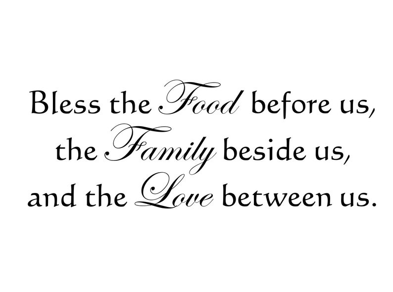 Bless the Food Before Us STENCIL Dinner Prayer STENCIL for | Etsy