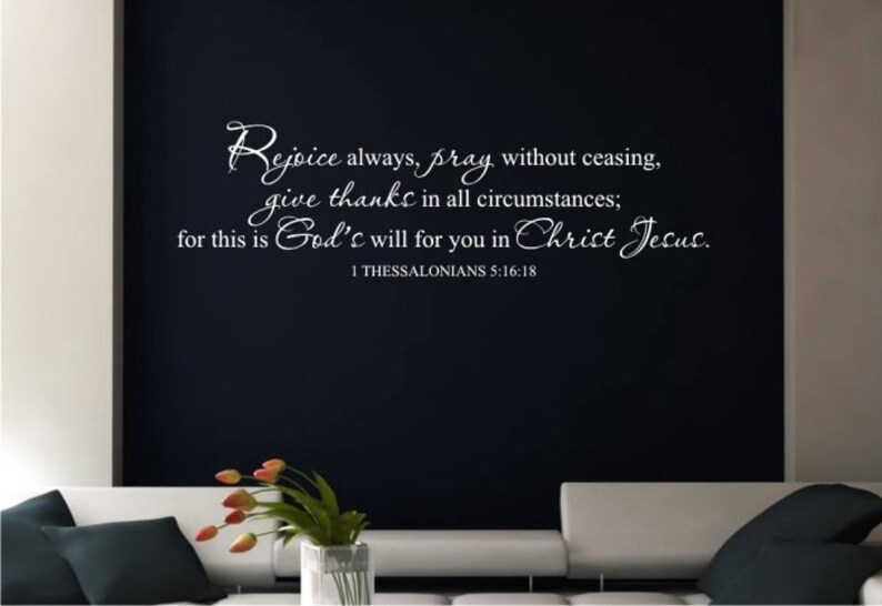 Rejoice Always Pray Without Ceasing Wall STENCIL Bible Verse Etsy