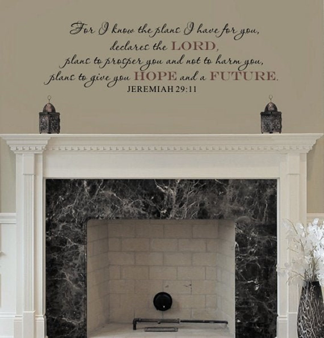 For I Know the Plans I Have for You Wall Stencil Bible Verse Stencil