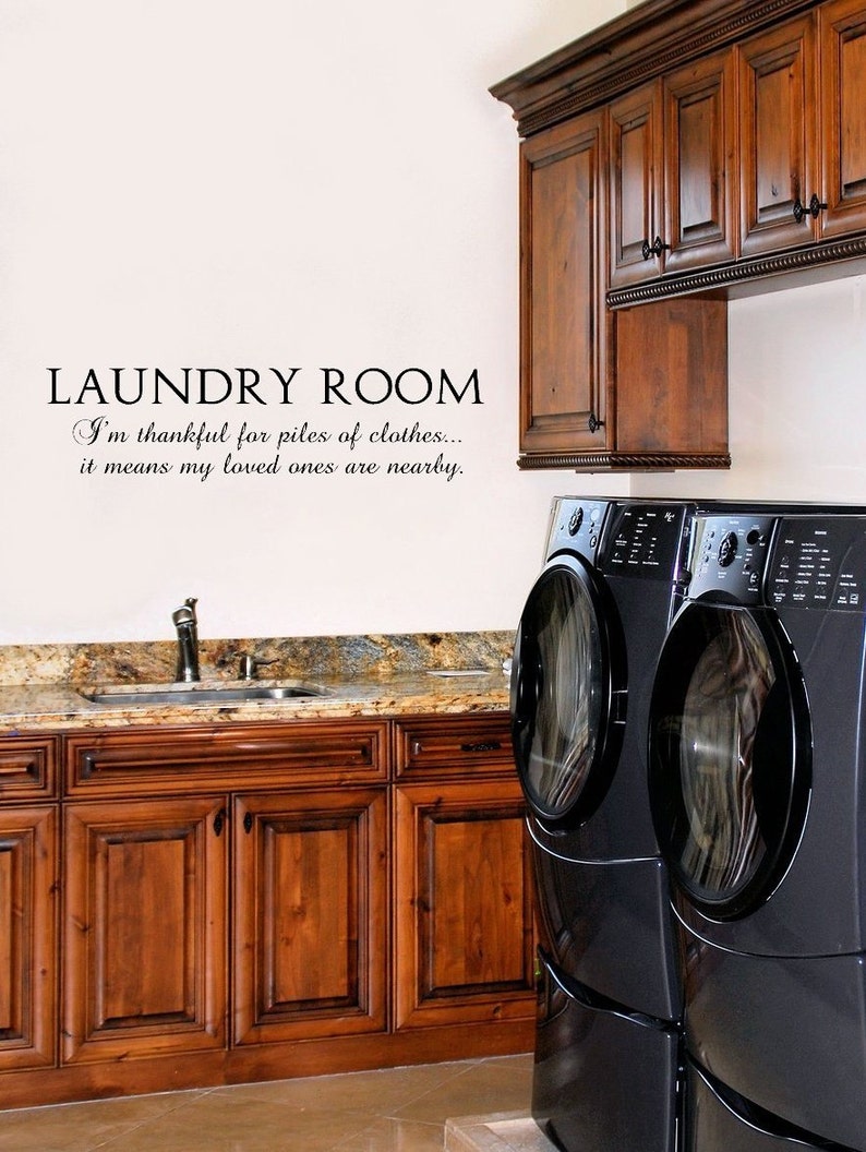 Laundry Room Thankful Wall STENCIL for Walls Doors Fabric Etsy Australia