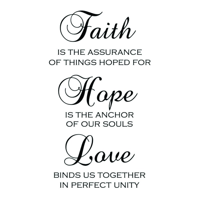 Faith is the Assurance Bible Verse STENCIL for Walls Doors Etsy