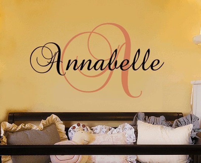 Sophisticate Monogram Elegant Name Stencil Large Letter Nursery Wall Lettering Ww917