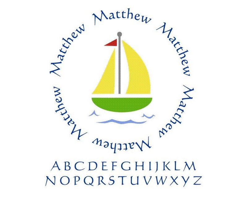 Sailboat Name Wall STENCIL Nautical Ocean Boat Ship STENCIL Etsy