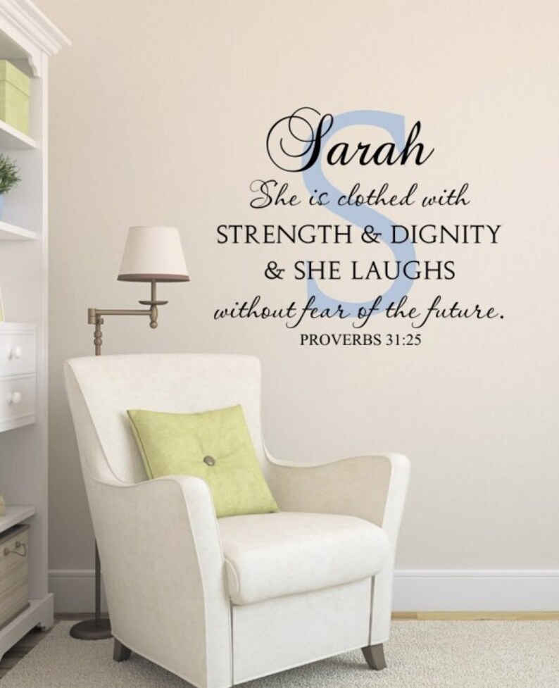 She is Clothed With Strength and Dignity Wall DECAL for Walls Etsy