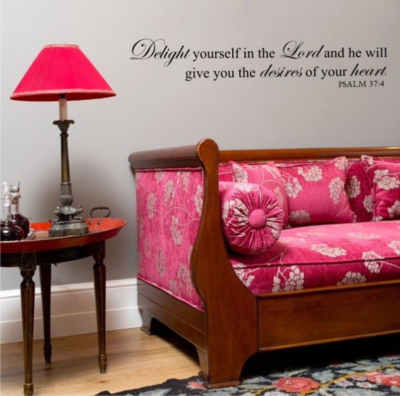Delight Yourself in the Lord Wall STENCIL Bible Verse Stencil Etsy