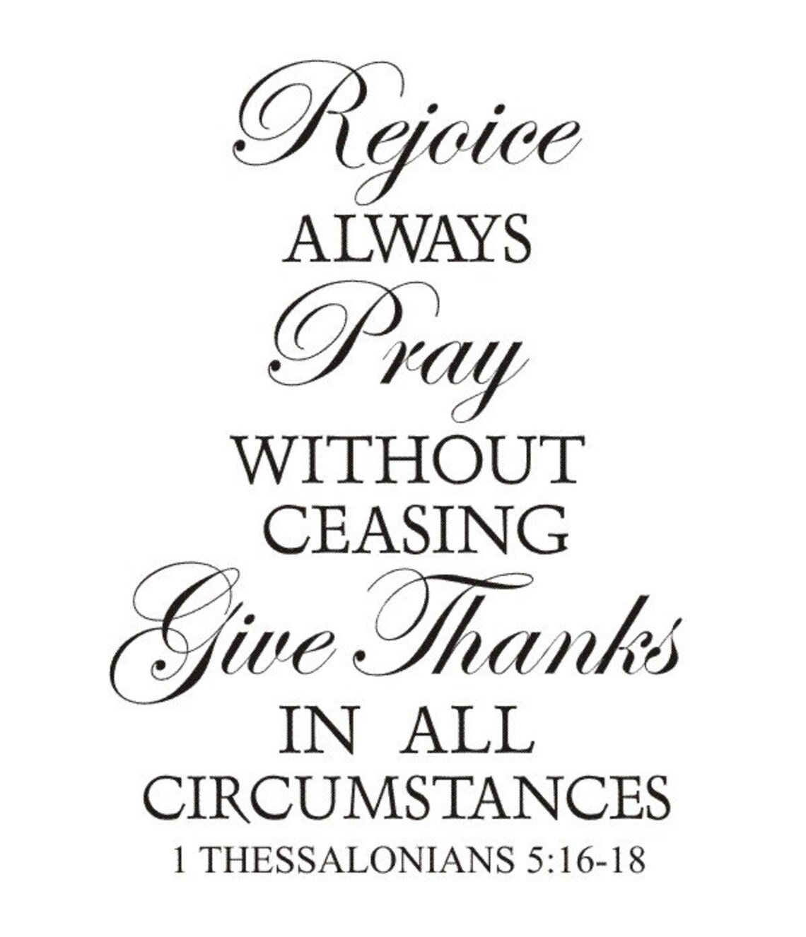 Rejoice Always Bible Verse STENCIL for Walls Doors Signs Etsy