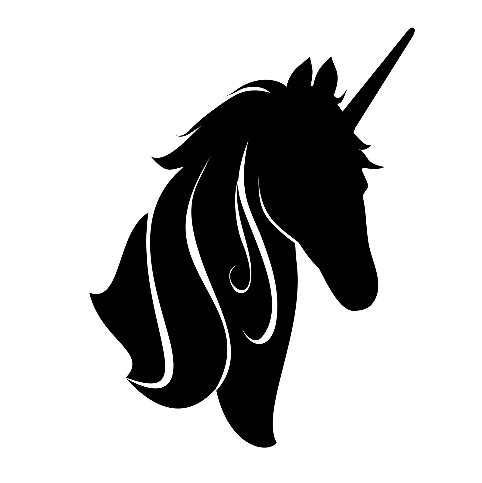 Unicorn Head Silhouette Decal Horse Girl Decal for Walls - Etsy