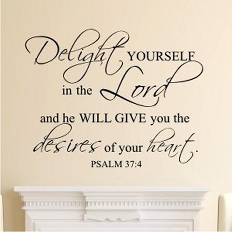 Delight Yourself in the Lord Wall STENCIL Bible Verse Decal | Etsy