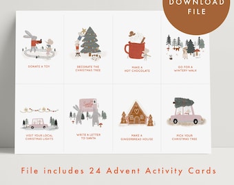 Advent Christmas Activity Cards DIGITAL DOWNLOAD FILE