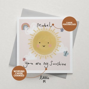 Tarjeta You Are My Sunshine (Eres mi sol): se puede personalizar