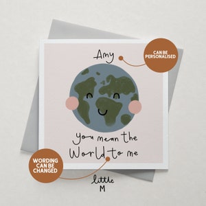Tarjeta "Significas el mundo para mí": se puede personalizar