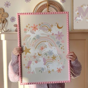 Enchanted Forest Unicorn Magic Print - Large sizes available.