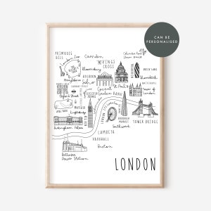 London Map Print | Can Be Personalised