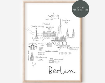 Berlin Map Print | Can Be Personalised