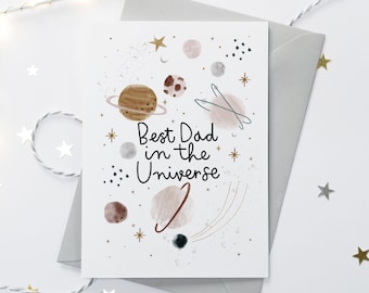 Best Dad In The Universe Card - Other names available