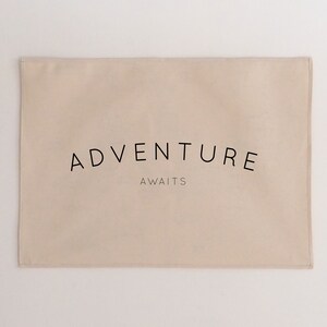 Adventure Awaits Wall Hanging  - Choose your own vinyl colour 70x50cm now available with eyelets
