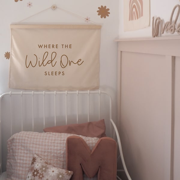 Where The Wild One Sleeps Banner Script version 70x50cm