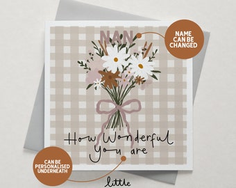 How Wonderful You Are Card - Can be personalised